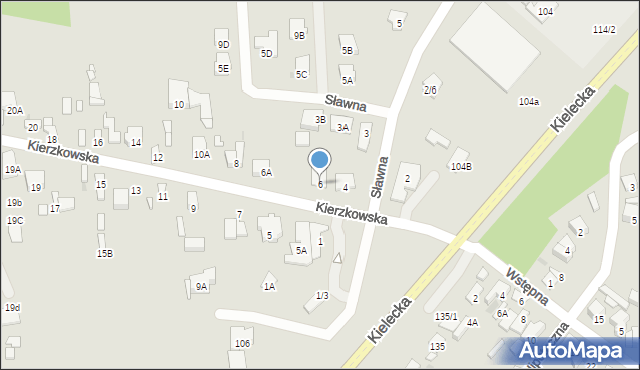 Radom, Kierzkowska, 6, mapa Radomia