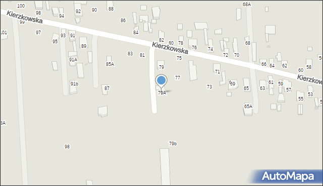 Radom, Kierzkowska, 79A, mapa Radomia