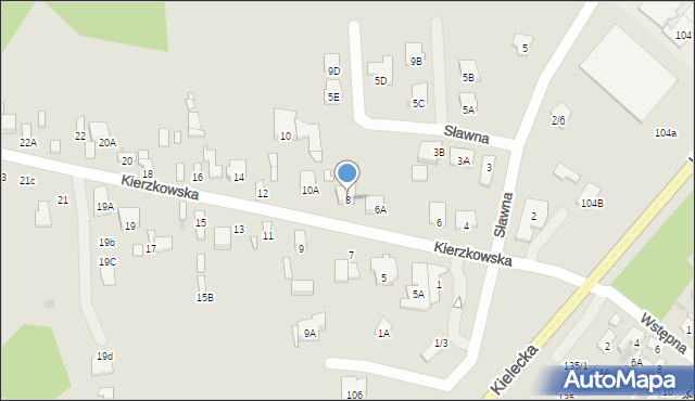 Radom, Kierzkowska, 8, mapa Radomia