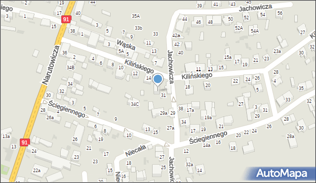 Radomsko, Kilińskiego Jana, płk., 14A, mapa Radomsko
