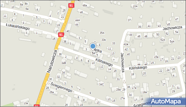 Radomsko, Kilińskiego Jana, płk., 5A, mapa Radomsko