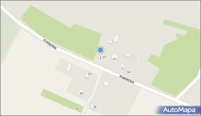 Radoszyce, Kielecka, 1, mapa Radoszyce