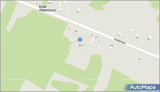 Radoszyce, Kielecka, 10, mapa Radoszyce