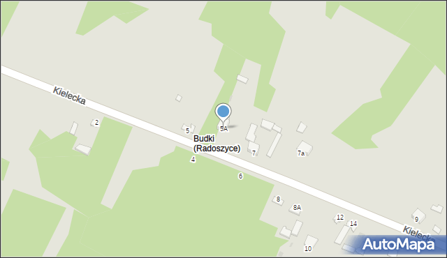 Radoszyce, Kielecka, 5A, mapa Radoszyce