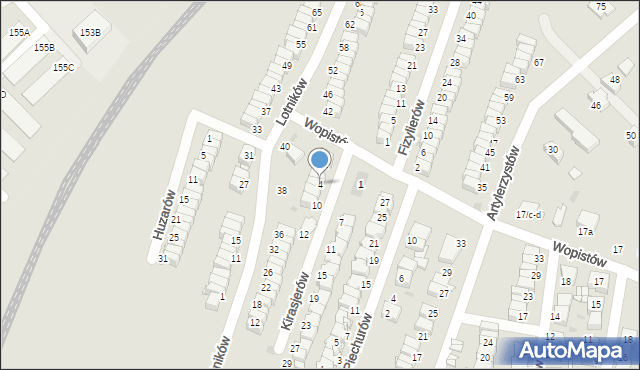 Radzionków, Kirasjerów, 4, mapa Radzionków