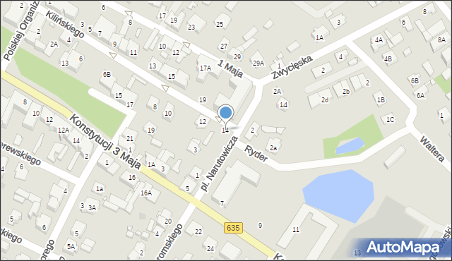Radzymin, Kilińskiego Jana, płk., 14, mapa Radzymin