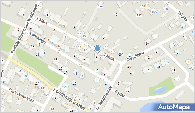 Radzymin, Kilińskiego Jana, płk., 17A, mapa Radzymin