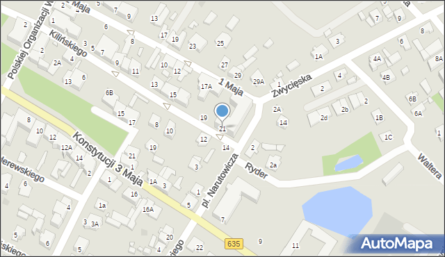 Radzymin, Kilińskiego Jana, płk., 21, mapa Radzymin