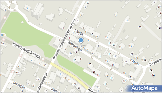 Radzymin, Kilińskiego Jana, płk., 3, mapa Radzymin