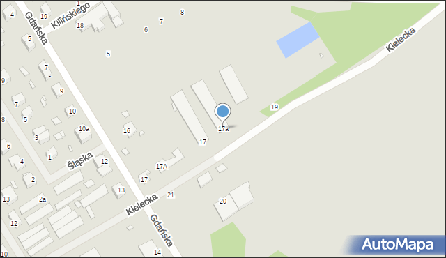 Resko, Kielecka, 17a, mapa Resko