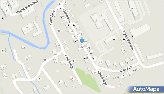 Ropczyce, Kilińskiego Jana, płk., 22, mapa Ropczyce