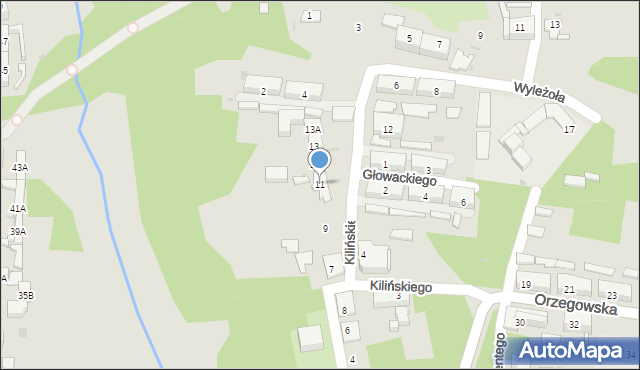 Ruda Śląska, Kilińskiego Jana, płk., 11, mapa Rudy Śląskiej