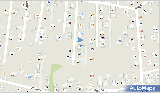 Ruda Śląska, Kingi, 33f, mapa Rudy Śląskiej