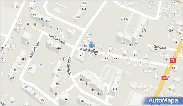 Rybnik, Kilińskiego Jana, płk., 15a, mapa Rybnika