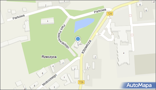 Rzeczyca, Kitowicza Jędrzeja, ks., 1, mapa Rzeczyca