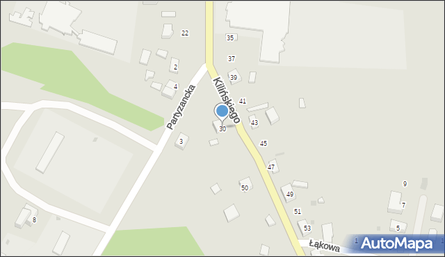 Rzepin, Kilińskiego Jana, płk., 30, mapa Rzepin