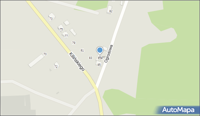 Rzepin, Kilińskiego Jana, płk., 85a, mapa Rzepin