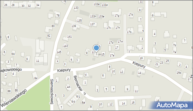 Rzeszów, Kiepury Jana, 11a, mapa Rzeszów