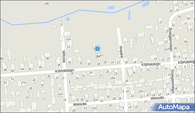 Siemiatycze, Kilińskiego Jana, płk., 28A, mapa Siemiatycze