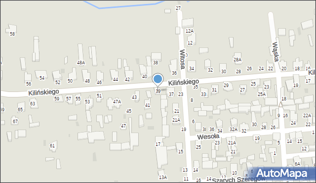 Siemiatycze, Kilińskiego Jana, płk., 39, mapa Siemiatycze