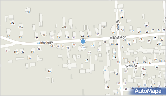 Siemiatycze, Kilińskiego Jana, płk., 47A, mapa Siemiatycze