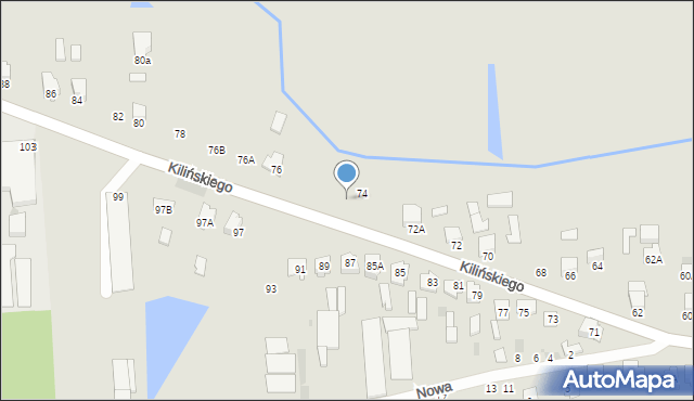 Siemiatycze, Kilińskiego Jana, płk., 74A, mapa Siemiatycze