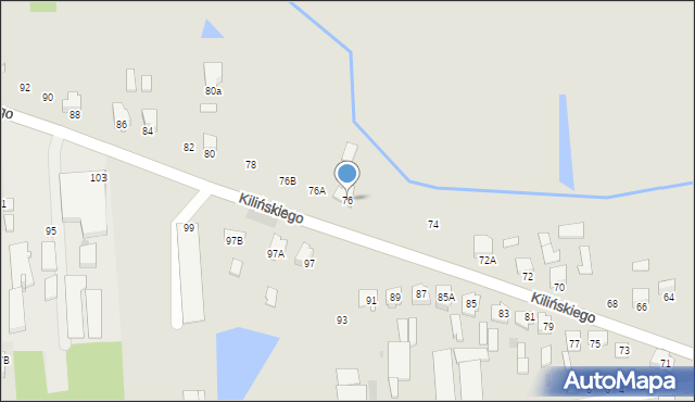 Siemiatycze, Kilińskiego Jana, płk., 76, mapa Siemiatycze