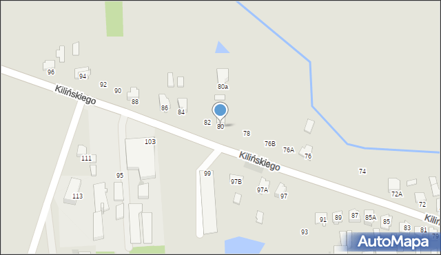 Siemiatycze, Kilińskiego Jana, płk., 80, mapa Siemiatycze