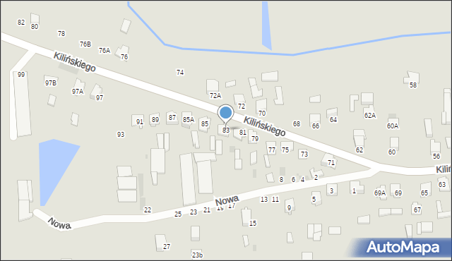 Siemiatycze, Kilińskiego Jana, płk., 83, mapa Siemiatycze