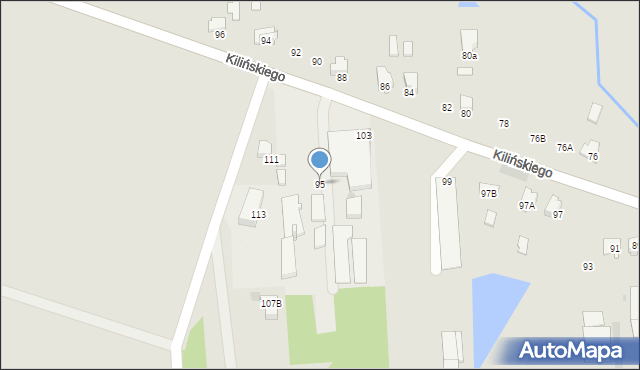 Siemiatycze, Kilińskiego Jana, płk., 95, mapa Siemiatycze