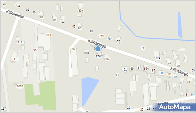 Siemiatycze, Kilińskiego Jana, płk., 97A, mapa Siemiatycze