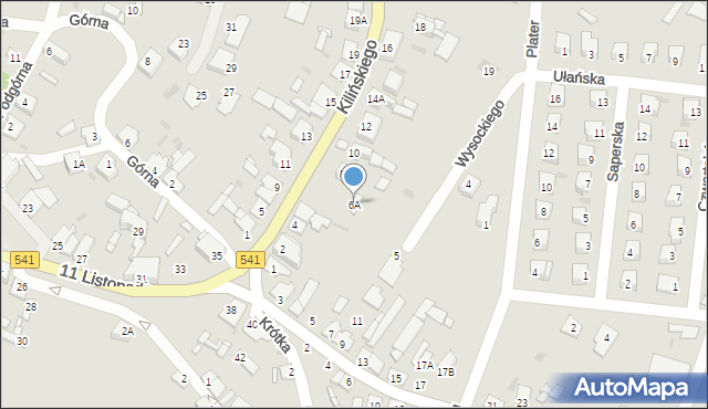 Sierpc, Kilińskiego Jana, płk., 6A, mapa Sierpc