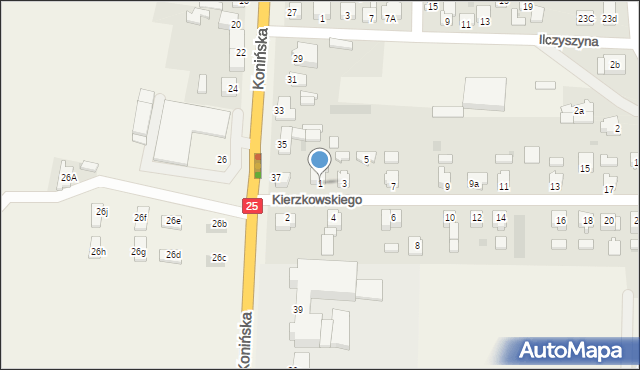 Skulsk, Kierzkowskiego Michała, 1, mapa Skulsk