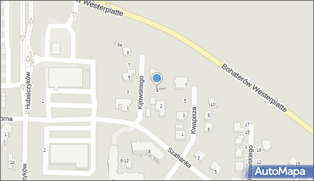 Słupsk, Kijowskiego Władysława, 4, mapa Słupska