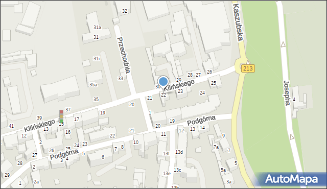Słupsk, Kilińskiego Jana, płk., 22, mapa Słupska