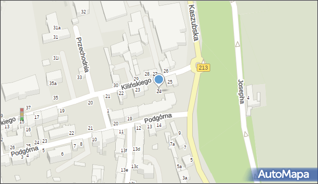 Słupsk, Kilińskiego Jana, płk., 24, mapa Słupska