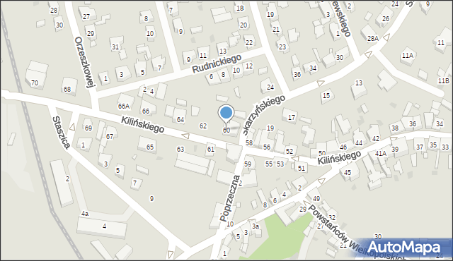 Śmigiel, Kilińskiego Jana, płk., 60, mapa Śmigiel