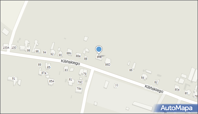 Śmigiel, Kilińskiego Jana, płk., 86E, mapa Śmigiel