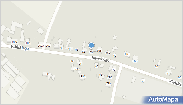 Śmigiel, Kilińskiego Jana, płk., 90, mapa Śmigiel