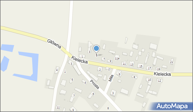 Smyków, Kielecka, 5, mapa Smyków