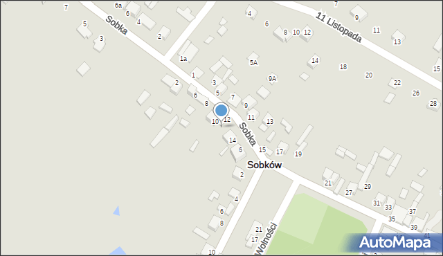 Sobków, Kielecka, 12a, mapa Sobków