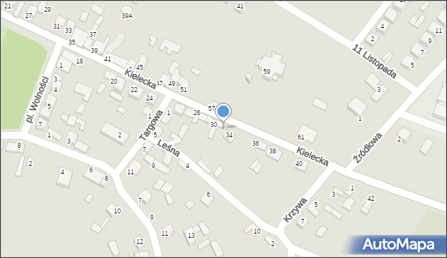 Sobków, Kielecka, 32, mapa Sobków