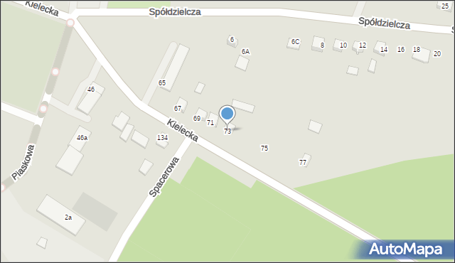 Sobków, Kielecka, 73, mapa Sobków