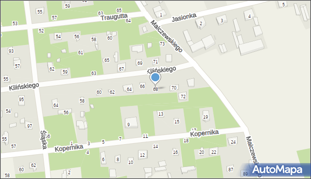 Sokolniki-Las, Kilińskiego Jana, płk., 68, mapa Sokolniki-Las