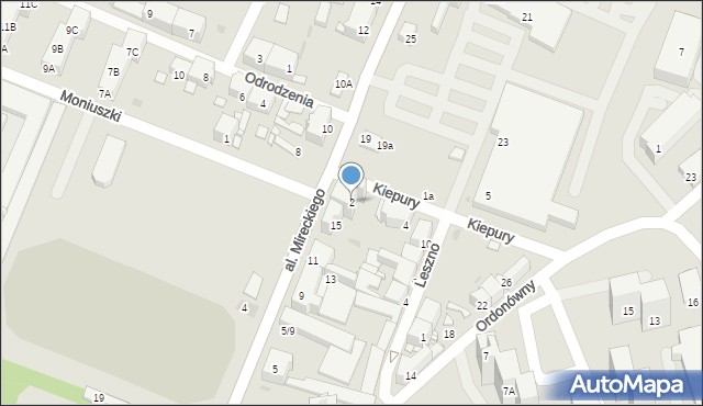 Sosnowiec, Kiepury Jana, 2, mapa Sosnowca