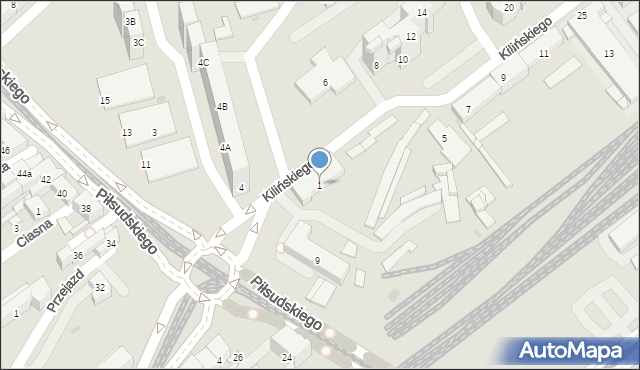 Sosnowiec, Kilińskiego Jana, płk., 1, mapa Sosnowca