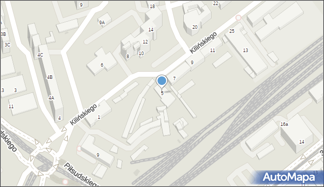 Sosnowiec, Kilińskiego Jana, płk., 5, mapa Sosnowca