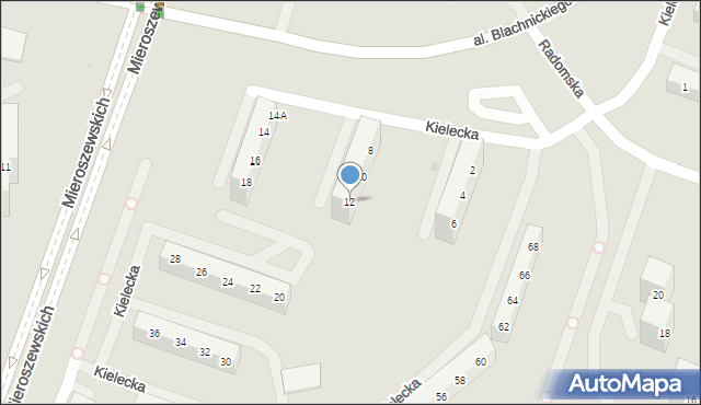Sosnowiec, Kielecka, 12, mapa Sosnowca