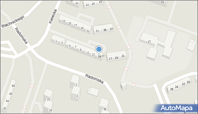 Sosnowiec, Kielecka, 15, mapa Sosnowca