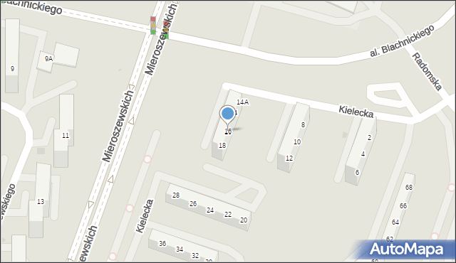 Sosnowiec, Kielecka, 16, mapa Sosnowca